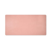 Tapis de souris de bureau en cuir PC Tapis de souris de jeu double face en cuir chamois imperméable Support Tapis d'écriture ergonomique pour le bureau et la maison