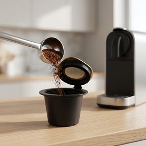 Nouvelle Offre Spéciale : Capsule de <span class=keywords><strong>Café</strong></span> Réutilisable en Acier Inoxydable Compatible avec les Machines <span class=keywords><strong>Nespresso</strong></span> – Outil de Torréfaction de <span class=keywords><strong>Café</strong></span> - Product Image 3