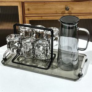 Juego de Tetera Contemporánea de Vidrio Transparente con Tapa, 1500 ml de Gran Capacidad, Resistente al Calor, Libre de BPA, para Café, Té, Agua, Leche - Product Image 3