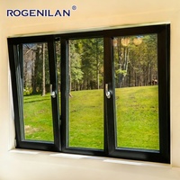 Fenêtre à battant basculante Rogenilan personnalisée, étanche, à double vitrage Low-E, en aluminium, pour maison