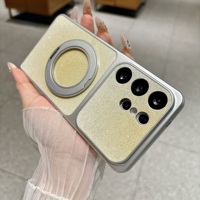 Coques de téléphone à paillettes avec grande fenêtre pour Samsung Galaxy A57 A37 A27 A52 A53 A54 A55 A56, coques pare-chocs avec support anneau pour A05S A06 A07 A17