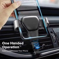 Support de téléphone de voiture par gravité avec support de pince d'évent pour Smartphone Support de support de cellule mobile Support d'accessoires de voiture pour iPhone