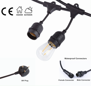 Chaîne de lumière Led S14 E27, éclairages suspendus, imperméable, lumière d'extérieur, guirlandes, lampes de Patio pour jardin bistrot - Product Image 2