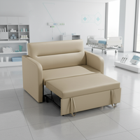Chaise d'accompagnement portable de luxe moderne et écologique pour patients hospitaliers avec base en acier robuste pour usage scolaire