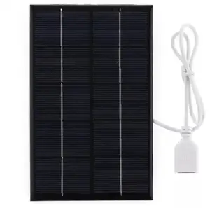 Fabricant de mini panneaux solaires PET à cellules monocristallines USB haute efficacité poids léger 1.8W 2W 5.5V 5V