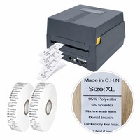 Printer Pita Satin Digital Mini 300DPI Thermal Hot Foil Mesin Cetak Pita Industri Pembuat Label Printer Handal