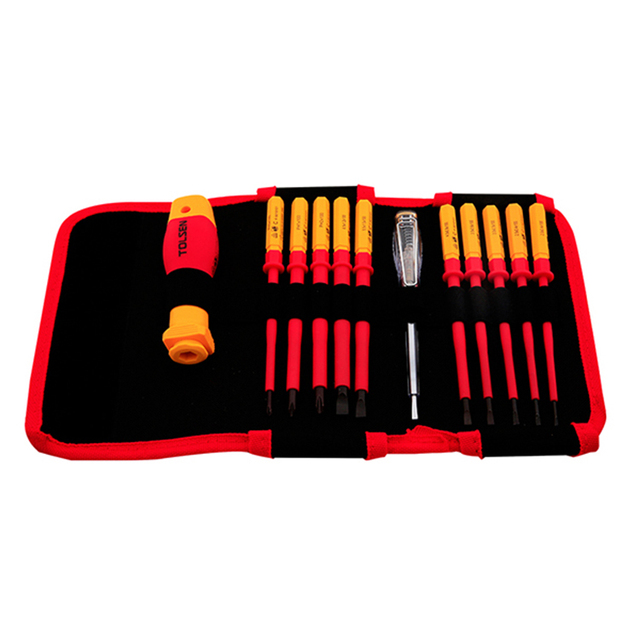 93LB807 12PCS Bar Changeable 1000V Insulated Screwdrivers Set