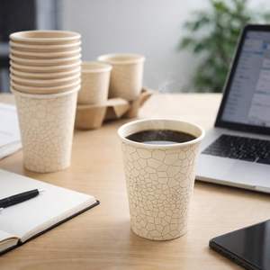 Gobelets en papier jetables SOPARO de 16 oz, lot de 1000, à rebord roulé, résistants aux fuites, style à paroi ondulée, pour café chaud, fabriqués aux États-Unis - Product Image 2
