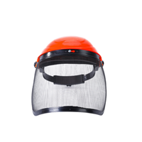 Vente en gros : Visière de protection faciale avec grille en fil d'acier, fixation sur la tête, pour débroussailleuse, tronçonneuse et travaux forestiers