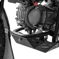 Protection de moteur de moto en acier inoxydable, modèle 3D, design découpé noir, protection de moteur à visser pour Cross Cub 110