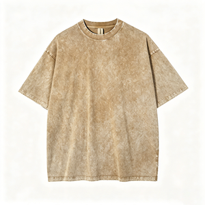 Custom Graphic Men's Oversized T-Shirts Vintage Distressed Acid Wash with Silk Screen Printing Blank Design - Product Image 1