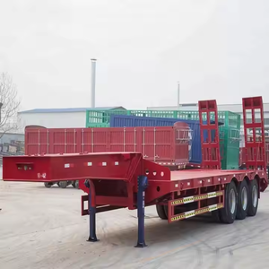 Semirremolque Lowboy hidráulico de cuello de cisne de 50 toneladas/60 toneladas de dos ejes, remolques de camiones comerciales - Product Image 4
