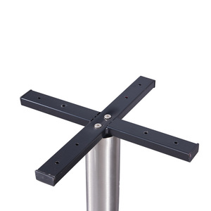 Furniture <b>Leg</b> Round Base 400mm Brushed Stainless Steel Heavy Duty <b>Table</b> Support Industrial Design - Product Image 2