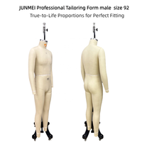 Maniquí de Costura Profesional Junmei para Hombre, sin Cabeza, de Fibra de Vidrio, para Pruebas de Prendas OEM, CN # Maniquí de Costura en Pie, 92 cm