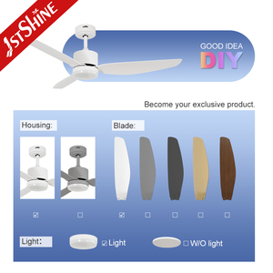 1stshine Fandiner 52 pouces ABS blanc Dimmable Smart Remote Control LED <span class=keywords><strong>Ventilateur</strong></span> de plafond avec lumière - Product Image 4