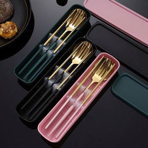 Juego de Cubiertos Portátil de Acero Inoxidable, Precio de Fábrica al por Mayor, Incluye Cuchillo, Tenedor y Cuchara, Juego de Tres Piezas de Metal - Product Image 6