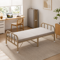 Nouveau Lit Pliant Extensible Inclinable 2026 avec Cadre en Acier Inoxydable, Portable, pour Hôtels, Style Simple et Moderne