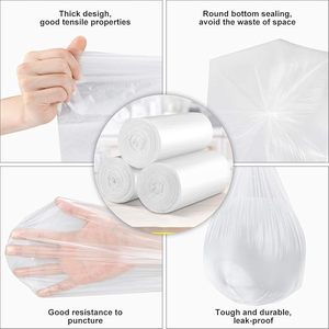 Petits sacs poubelles, sacs à déchets pour cuisine, sacs poubelles transparents, sacs poubelles résistants pour salle de bain, cuisine, bureau - Product Image 4