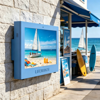 Affichage numérique LCD mural extérieur de 21,5 pouces, écran tactile, étanche IP65, luminosité de 3000 nits pour la rue et la route