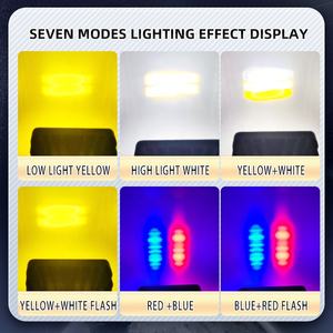 Altı modları ile motosiklet spot DRL araba led far Mini sürüş ışıkları çalışma ışığı yardımcı ışık sis lamba ampulü - Product Image 2