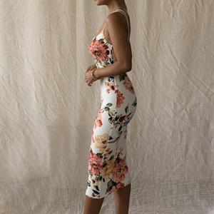 Trendy Summer New Style Women <b>Dresses</b> High Quality Fashion Floral Printed Sexy Halter <b>Dress</b> Slim <b>Long</b> <b>Dresses</b> For Ladies - Product Image 3