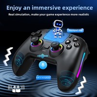 Nouvelle manette de jeu sans fil en ABS avec plaque frontale magnétique, éclairage RGB, programmation macro et microphone compatible