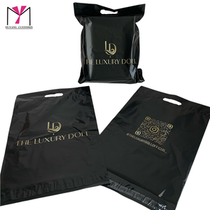 Bolsa de Regalo de Satén Negra con Logotipo Personalizado MUYANG, Bolsa de Terciopelo para Guardar Cabello - Product Image 2