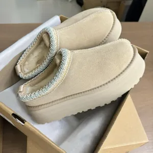 Pantuflas Tazz Tasman con Caja, Pantuflas <span class=keywords><strong>de</strong></span> Piel <span class=keywords><strong>de</strong></span> Cabra Color Mostaza, Sandalias <span class=keywords><strong>de</strong></span> Piel <span class=keywords><strong>de</strong></span> Oveja, Botas Clásicas Ultra Mini con Plataforma, Botas <span class=keywords><strong>de</strong></span> Invierno - Product Image 6
