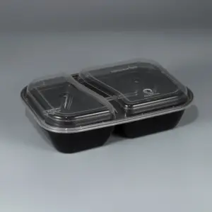 Boîte à lunch Hd à emporter personnalisée à emporter Boîte à bento jetable Récipient alimentaire en plastique PP avec couvercle ventilé