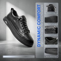 Chaussures de sport pour hommes, baskets de sport personnalisées en usine, noires, basses, respirantes, en maille jacquard, légères, avec semelle en caoutchouc antidérapante