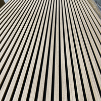 Panneau acoustique en bois lamellé de qualité supérieure, placage naturel, panneau mural acoustique, réduction du bruit, panneau absorbant le son pour projet commercial