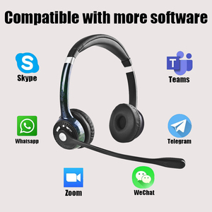 Casque antibruit sans fil de centre d'appels de bureau mains libres de la meilleure qualité avec microphone pour les entreprises - Product Image 2