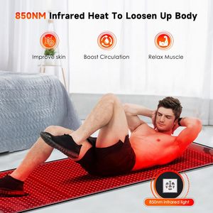 Saco de dormir para terapia de luz roja, 660Nm, 850Nm, esterilla infrarroja de cuerpo completo, alivio del dolor, cuidado de la piel, Spa en casa, Yoga, Sauna, dispositivo de bienestar - Product Image 4