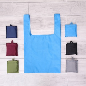 En Stock, bolsa de compras impermeable personalizada reutilizable plegable grande multicolor, bolsa de compras de playa de poliéster con bolsillo - Product Image 4