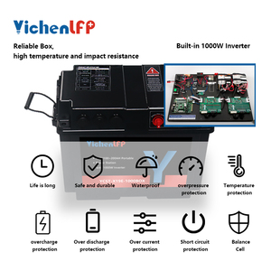 AC110/220 Alle In Een Batterij Box LiFePO4 12V 100Ah Deep Cycle 12.8V Lithium Ion Batterij Met draagbare Batterij Doos Stroombron - Product Image 4