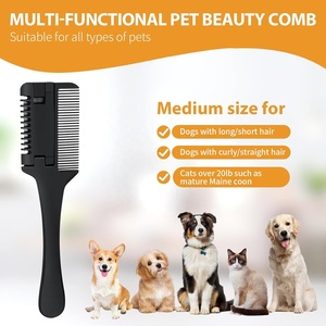 Peine de Aseo 2 en 1 Eficiente para Perros y Gatos con 20 Cuchillas Adicionales para Recortar - Product Image 5