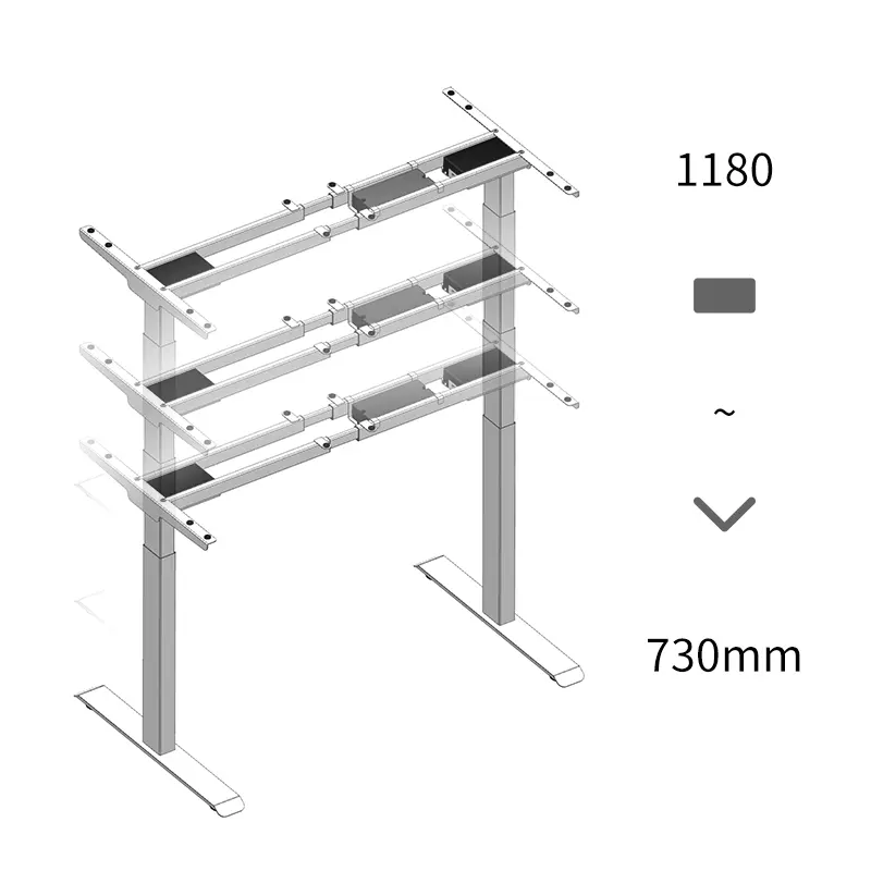 Directe Verkoop Heavy Duty Stand-Up Bureauframe In Hoogte Verstelbare Slimme Lift Zit Stand Bureau