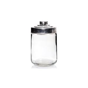 Pot en verre transparent de 800 ml avec couvercle en aluminium - Product Image 1