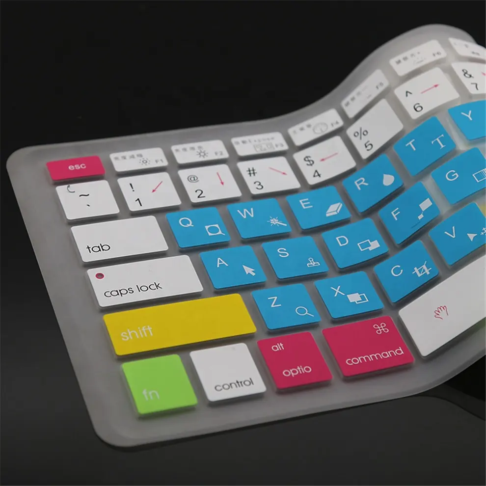 Protetor de pele de membrana para teclado, teclado de borracha de silicone com design personalizado