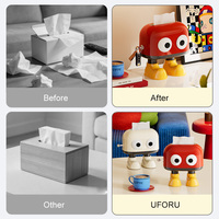 UFORU – Élégant couvercle de boîte à mouchoirs pour salle de bain, support de rangement de luxe en plastique pour mouchoirs faciaux