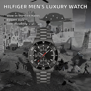Montre mécanique de luxe avec bracelet en acier inoxydable 22 mm, mouvement ETA, cadran en verre 46 mm, aiguilles - Product Image 2
