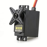Servomoteur analogique MG995 à engrenages métalliques, 55g, couple élevé, haute vitesse, pour voiture RC, robot, hélicoptère (angle de commande 180°)