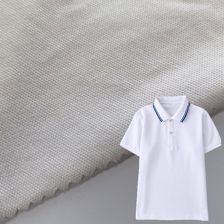 Wholesale Breathable Light 205GSM 48%Cotton 48%Rayon 4%Spandex Blended Viscose Pique Fabric for School Uniform,Polo