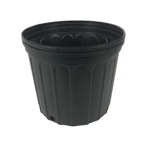 Vaso per piante da giardino in plastica nera hdpe per piantare vasi da gallone