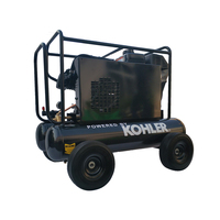 Compresseur d'air alimenté au gaz 6.5HP 18CFM Réservoir d'air portable 115PSI 9 Gal à essence pour machines de chantier d'atelier