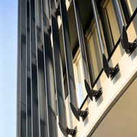 Mur-rideau de façade pour appartement résidentiel, ventilation, décoration, pare-soleil extérieur, résistant à la chaleur, écologique, moderne, vertical