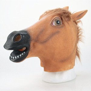 Masque d'Halloween tête de cheval en latex écologique pour fête Vente en gros OEM - Product Image 1