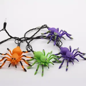 Крытый открытый резиновый паук Хэллоуин украшения светодиодные гирлянда