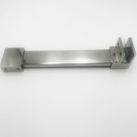 Barres de support de porte de douche en verre carré sans cadre en acier inoxydable 10*30mm pour salle de bain