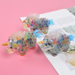 Mini ballon anti-stress licorne avec perles de raisin, jouet sensoriel coloré pour soulager l'anxiété des enfants - Product Image 5